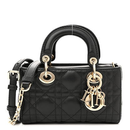 Christian Dior Lambskin Cannage Micro Lady D-Joy Black 1 of 10
