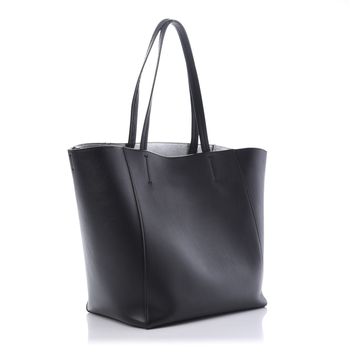 Smooth Calfskin Small Horizontal Cabas Phantom Black