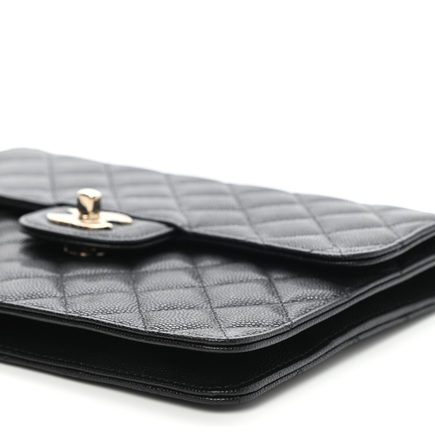 Chanel Caviar Quilted Square Flap Clutch Black 9 of 9