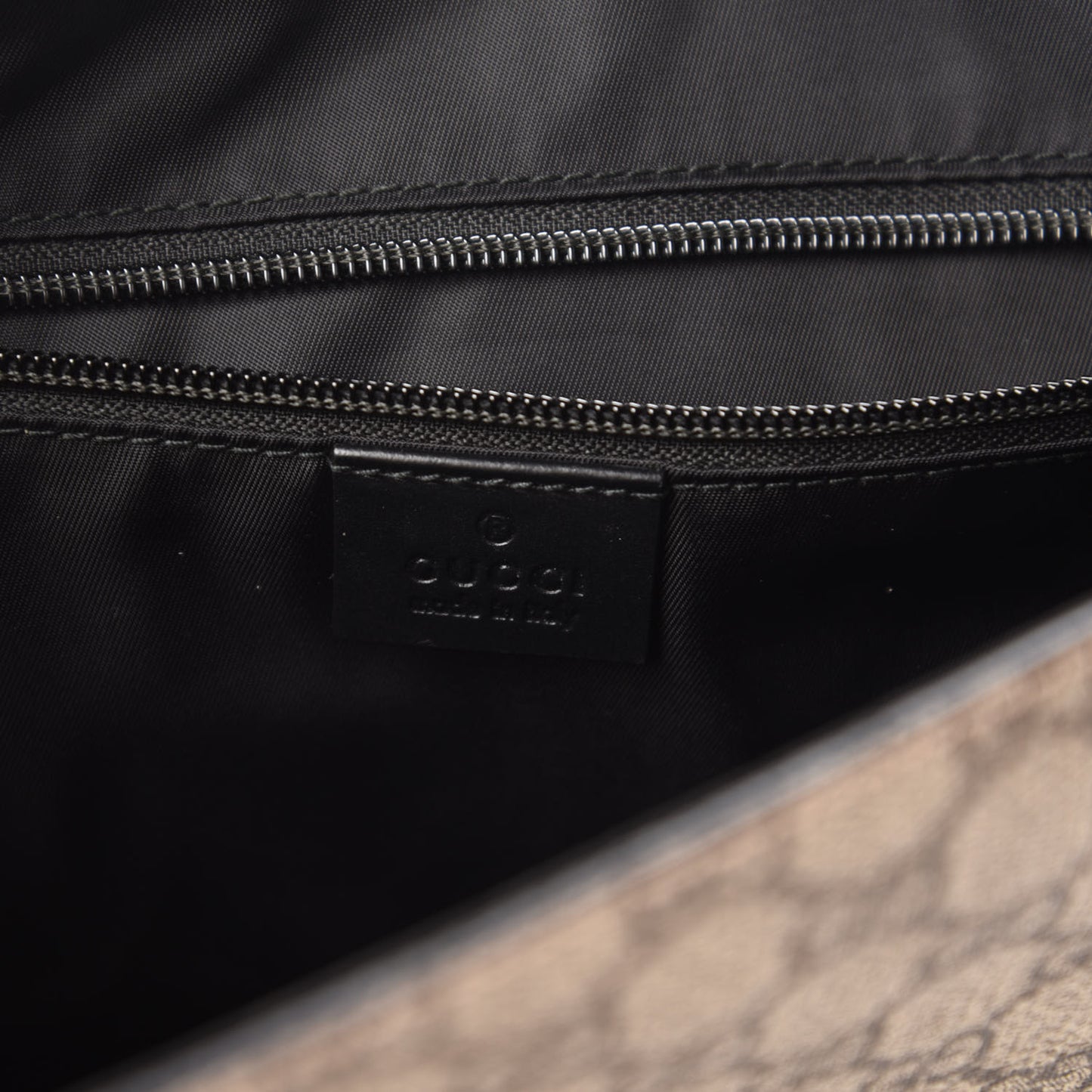 GG Supreme Monogram Web Flap Messenger Bag Black