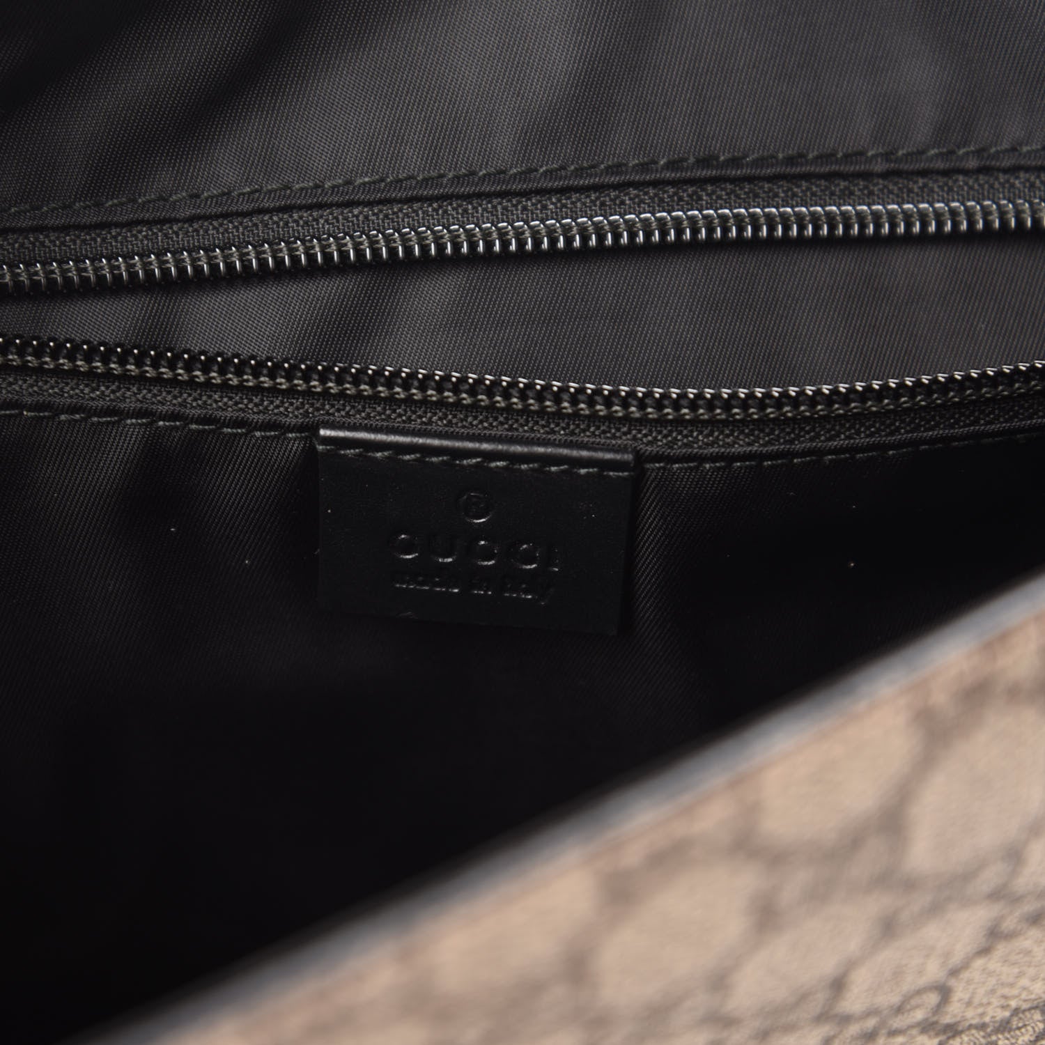 Gucci GG Supreme Monogram Web Flap Messenger Bag Black 8 of 10