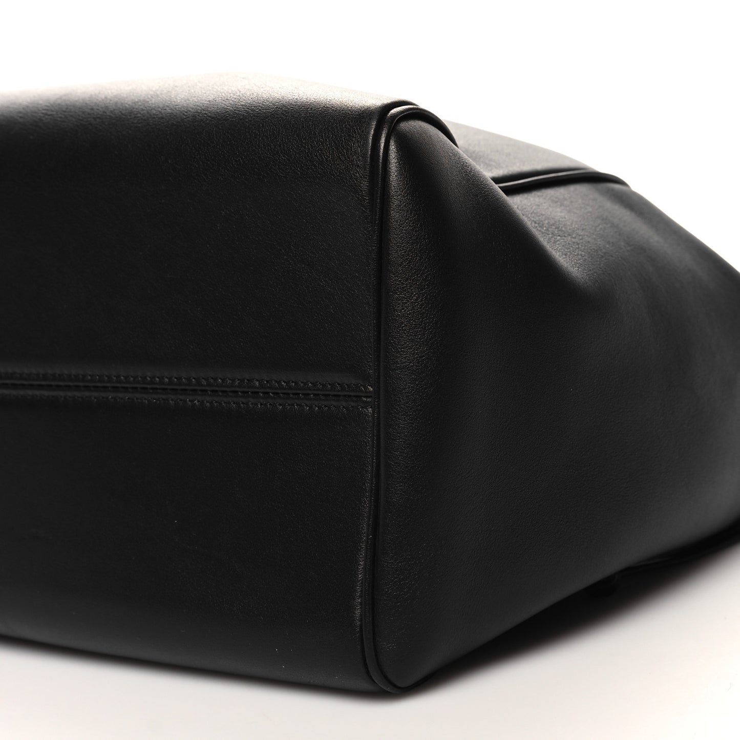 Grained Calfskin Cuir Triomphe Cabas Drawstring Black