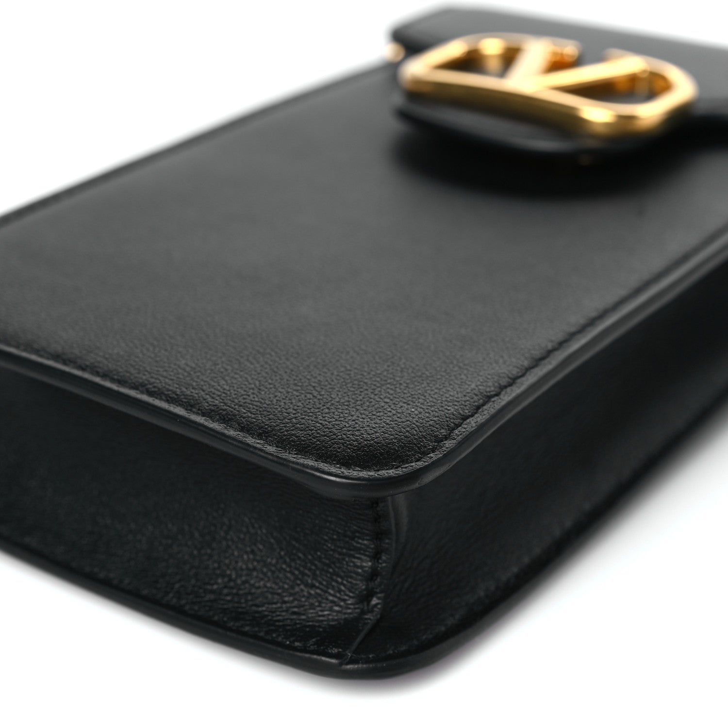 Valentino Garavani Calfskin Loco Phone Case With Chain Black 8 of 8