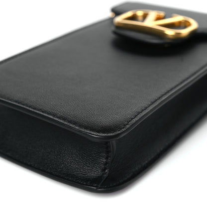Valentino Garavani Calfskin Loco Phone Case With Chain Black 8 of 8