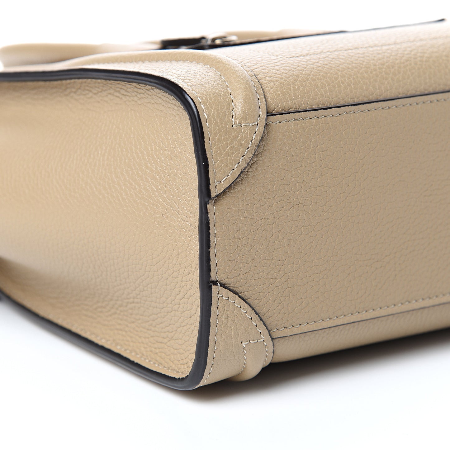 Drummed Calfskin Nano Luggage Dune