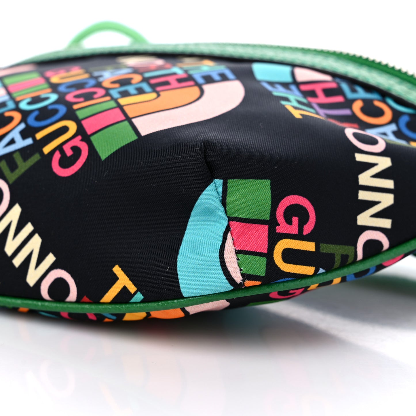 X THE NORTH FACE Econyl Nylon Textured Dollar Calfskin Belt Bag Black Turquoise New Shamarock New Cherry Red