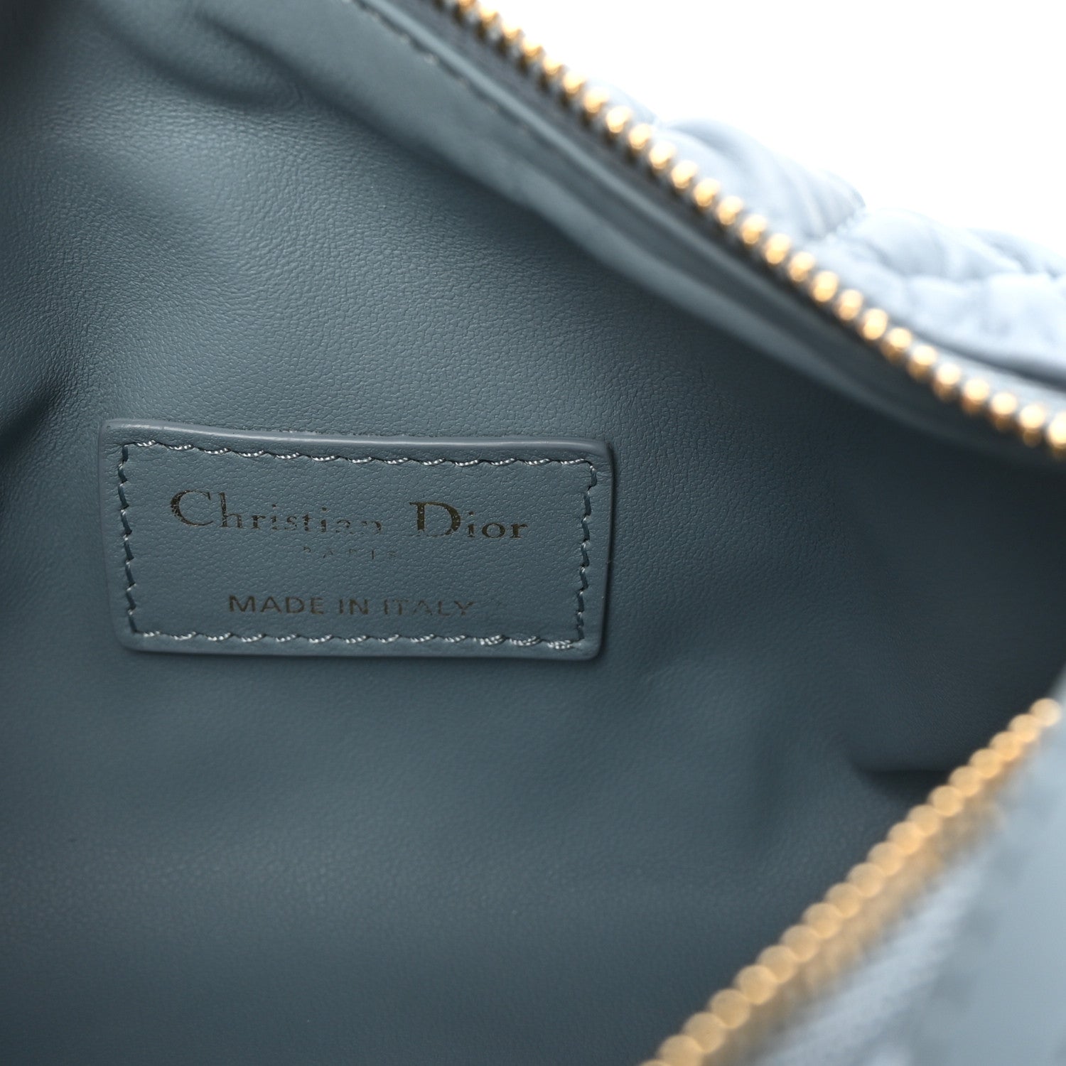 Christian Dior Calfskin Macrocannage Small Diortravel Nomad Pouch Bracing Blue 6 of 10