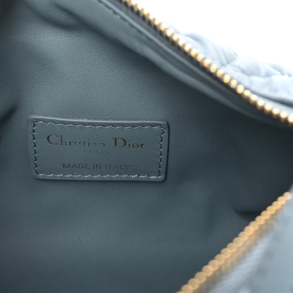 Christian Dior Calfskin Macrocannage Small Diortravel Nomad Pouch Bracing Blue 6 of 10