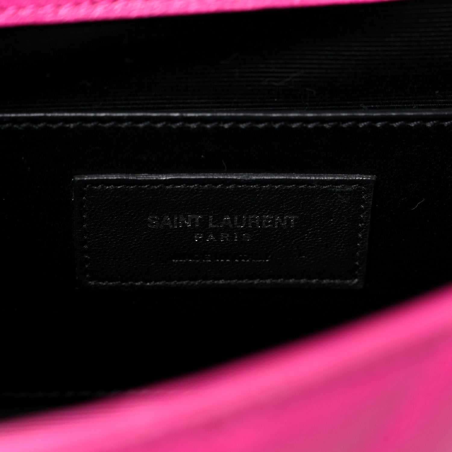 Saint Laurent Sheepskin Matelasse Chevron Medium Monogram Chain Bag Electric Pink 6 of 16