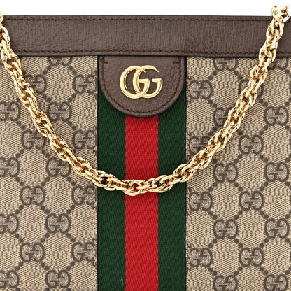 Gucci GG Supreme Monogram Web Small Ophidia Chain Shoulder Bag Brown 8 of 11