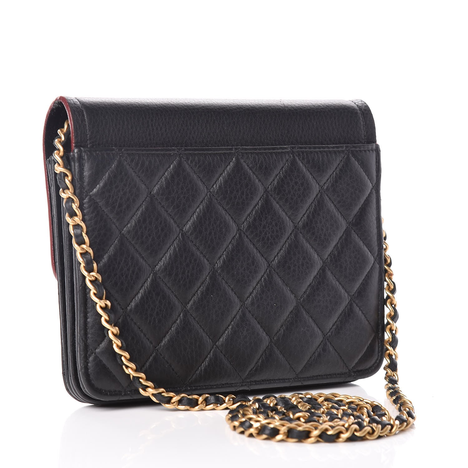 Chanel Calfskin Quilted Archi Chic Square Wallet On Chain WOC Black 3 of 16