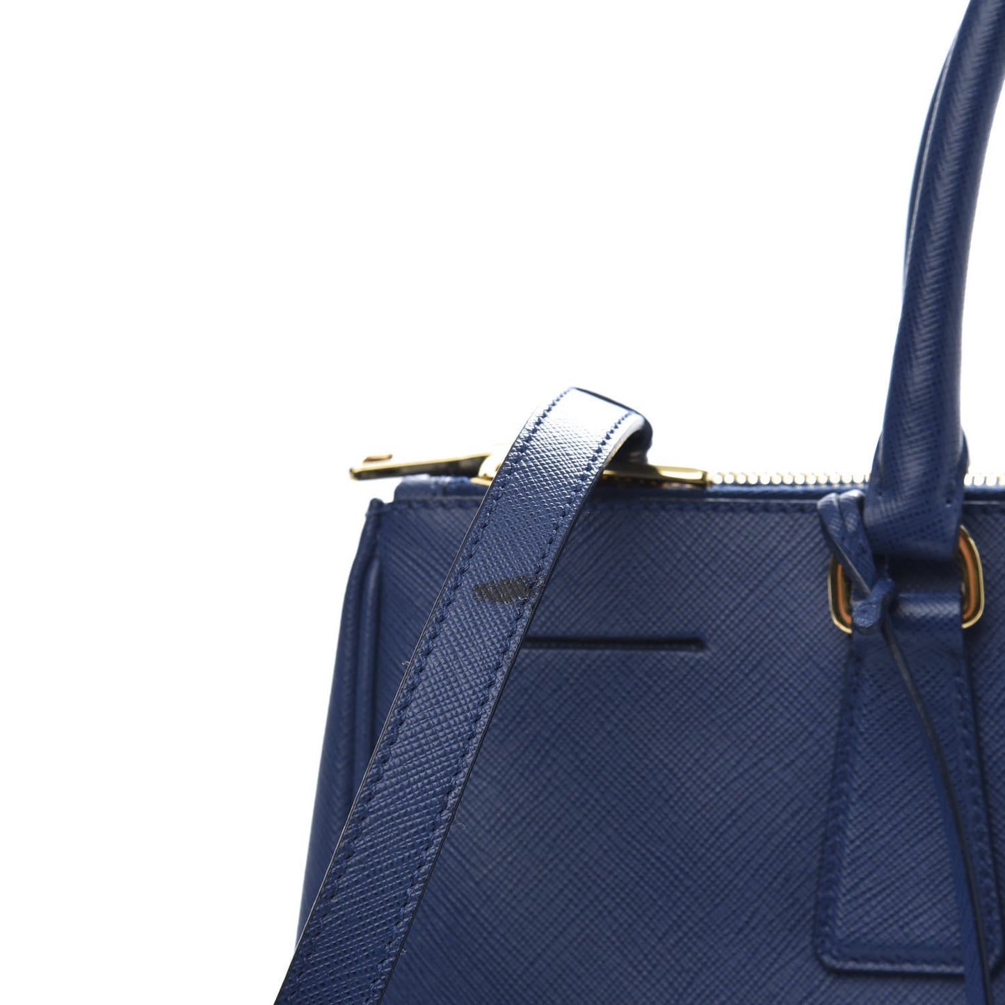 Saffiano Medium Galleria Double Zip Tote Bluette