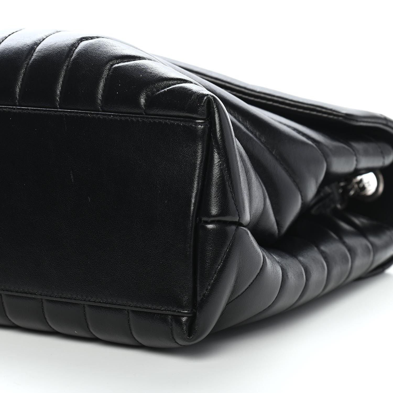 Saint Laurent Calfskin Y Quilted Monogram Medium Loulou Chain Satchel Black 9 of 10