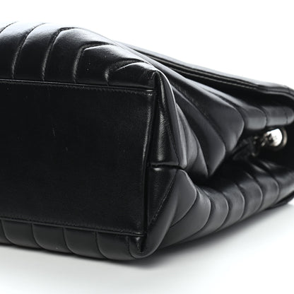 Saint Laurent Calfskin Y Quilted Monogram Medium Loulou Chain Satchel Black 9 of 10