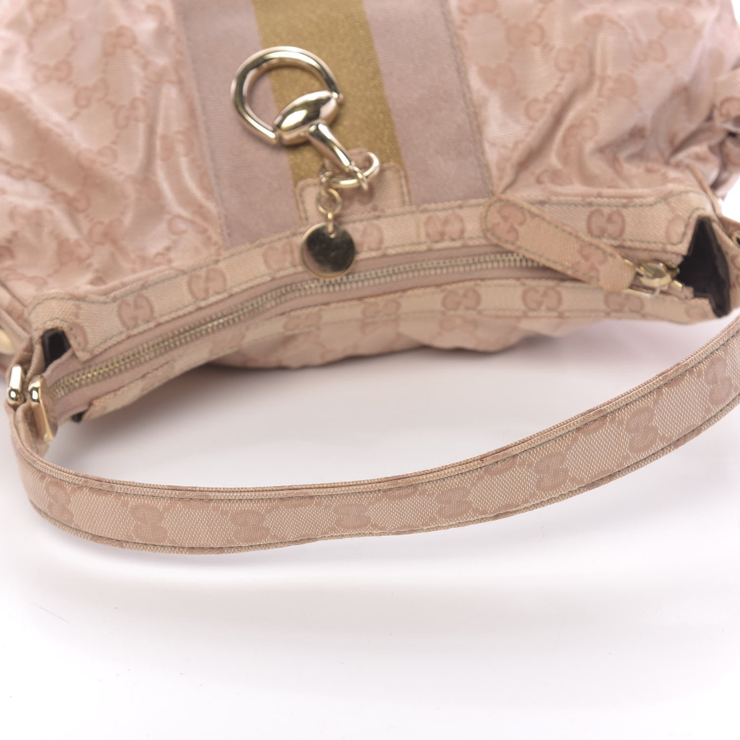 Gucci Crystal Monogram Web Hobo Blush 8 of 13