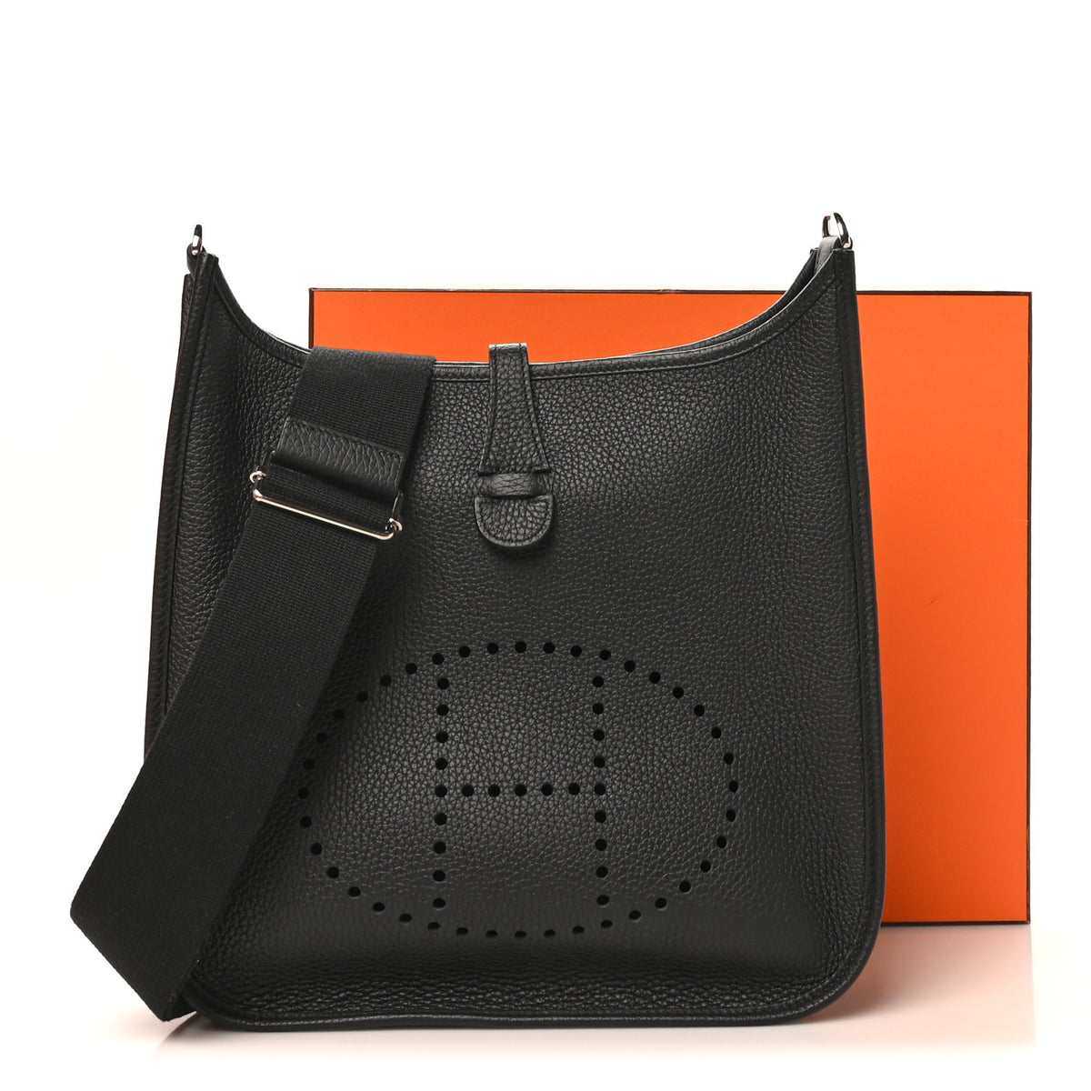 Hermes Taurillon Clemence Evelyne III PM Black 11 of 11