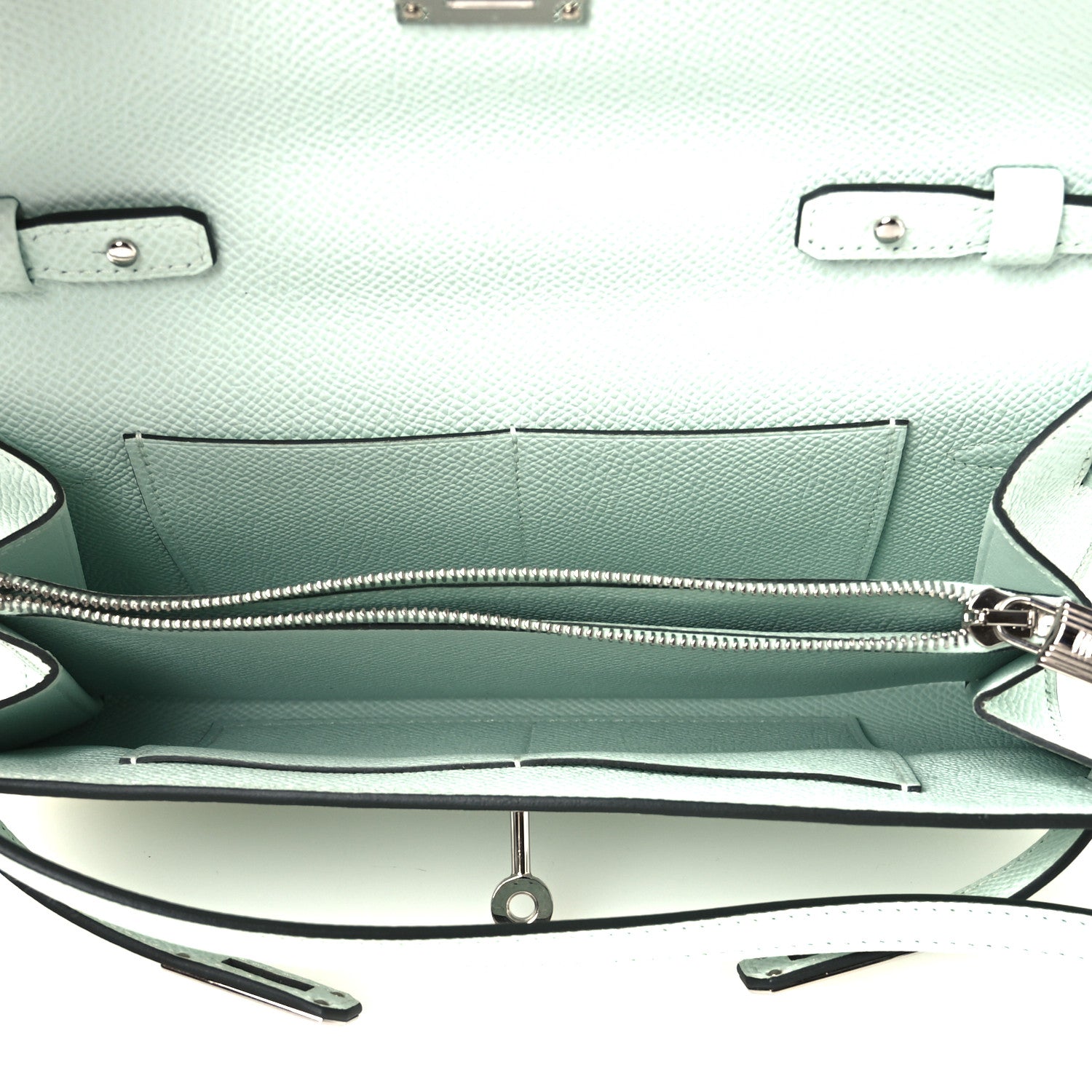 Hermes Epsom Kelly Wallet To Go Vert Peppermint 5 of 12