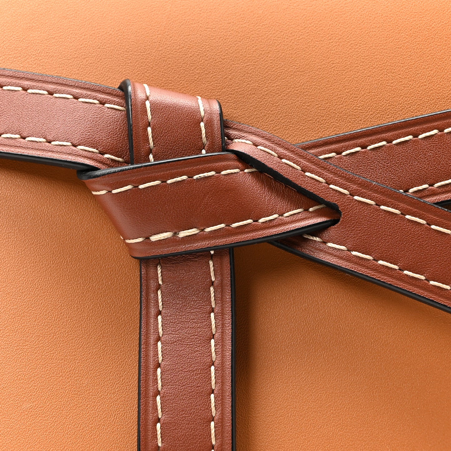 Calfskin Small Gate Crossbody Bag Amber Light Grey Rust