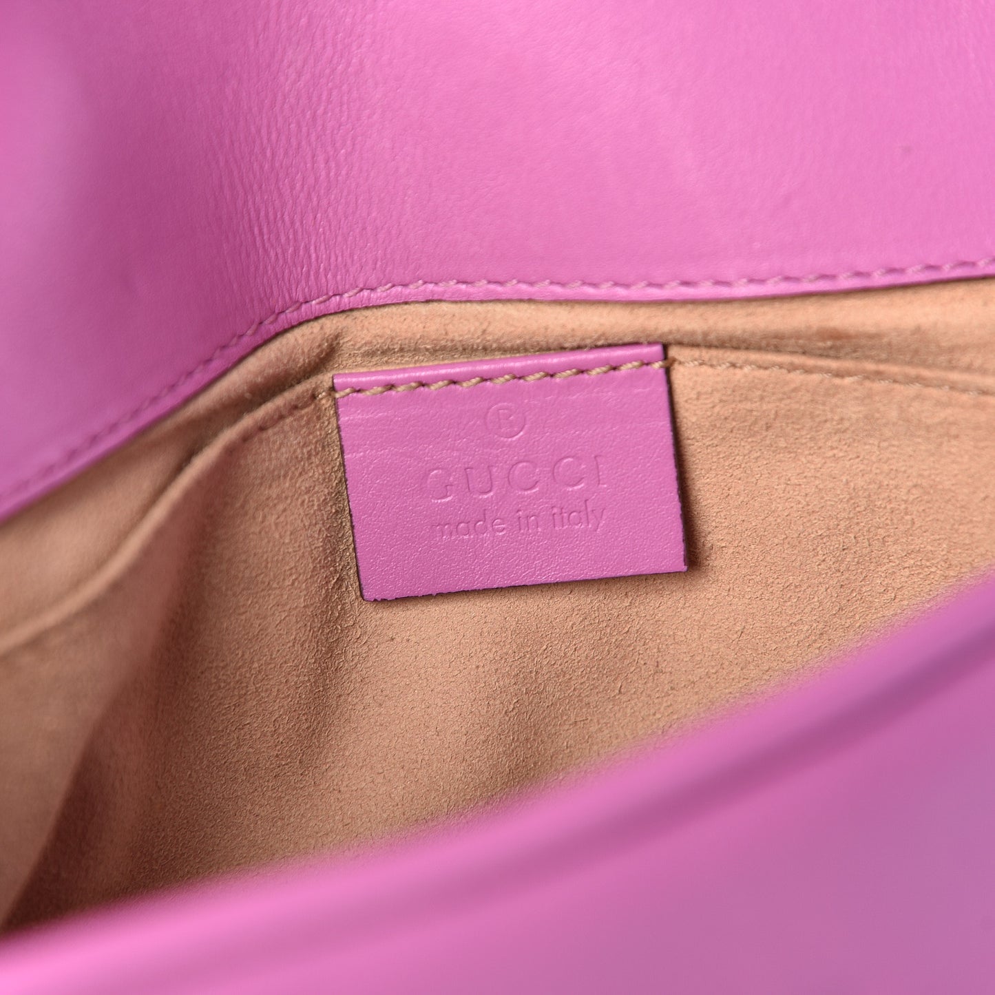 Calfskin Matelasse Mini GG Marmont Shoulder Bag Candy Mousse