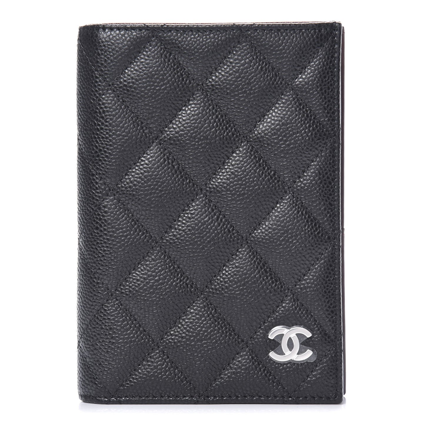 Caviar Quilted Passport Holder Black