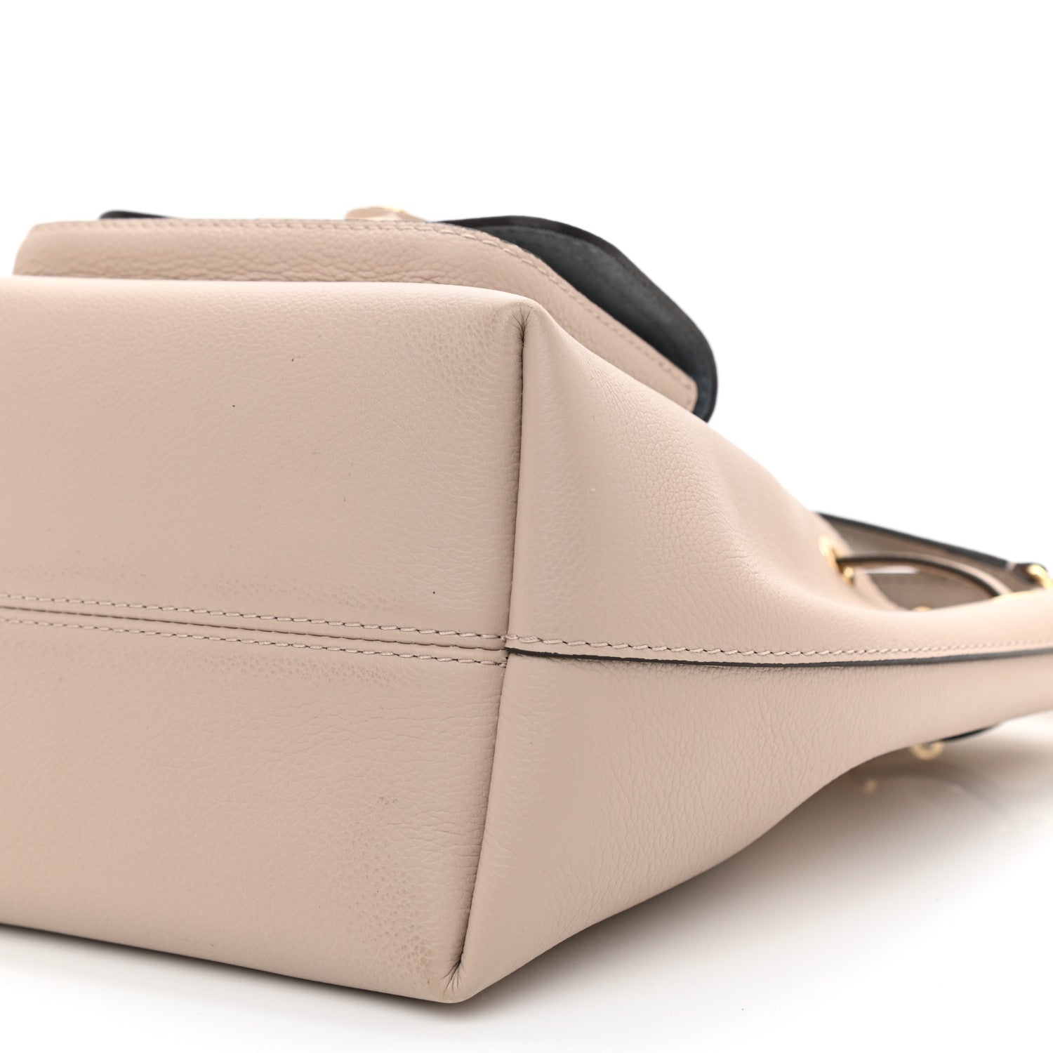 Louis Vuitton Calfskin Lockme Bucket MM Greige 5 of 20