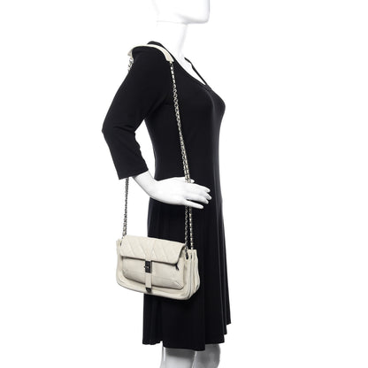 Chanel Lambskin Quilted Accordion Mademoiselle Flap White 2 of 13