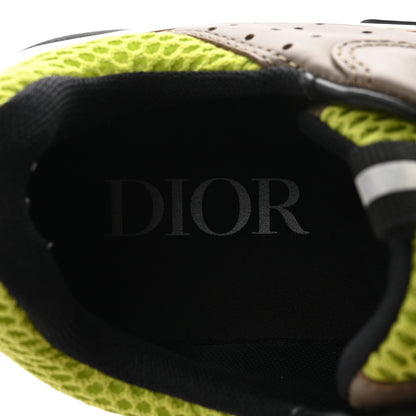 Christian Dior Technical Mesh Calfskin Mens B22 Sneakers 38 Brown Green 8 of 9