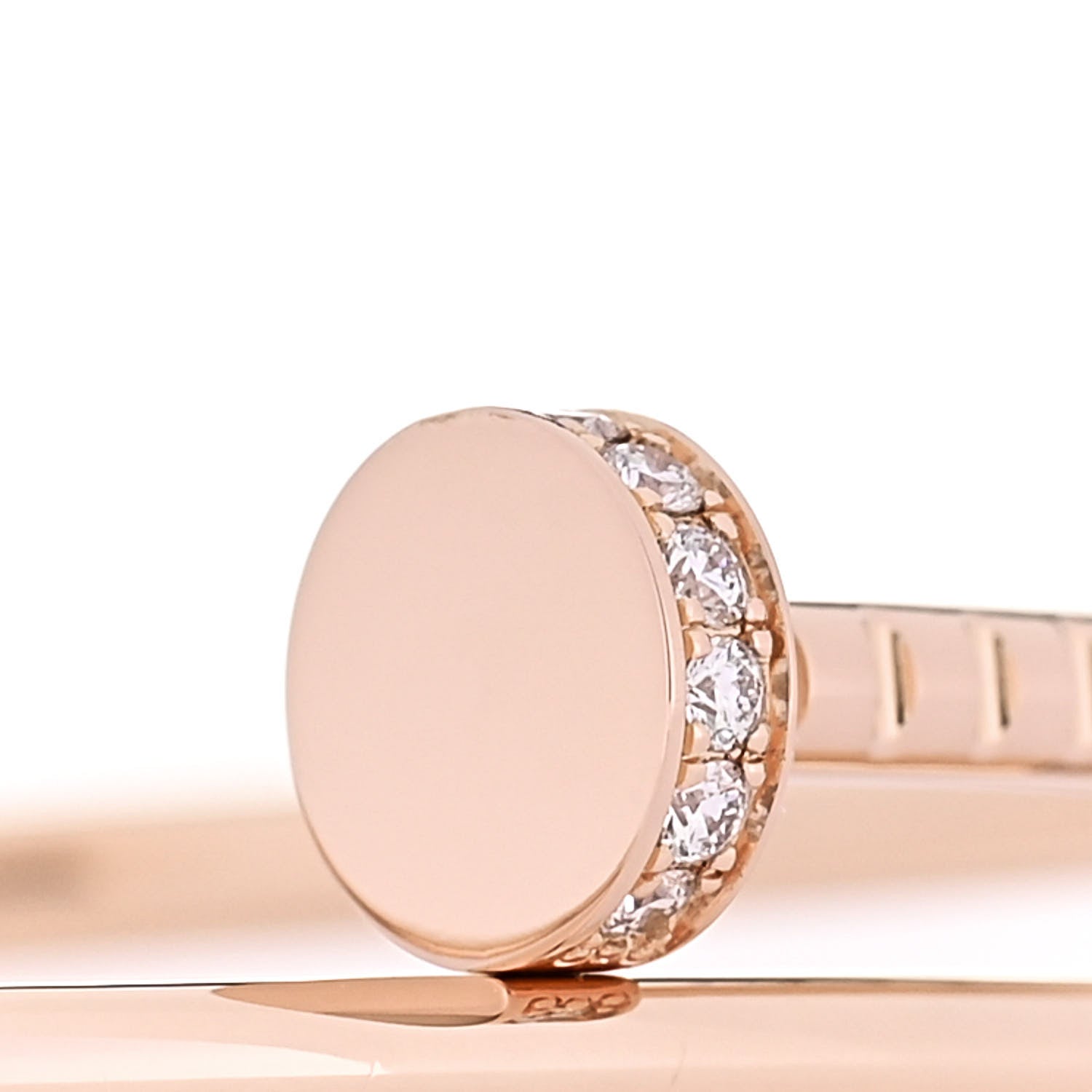 Cartier 18K Pink Gold Diamond Small Juste Un Clou Bracelet 15 4 of 5