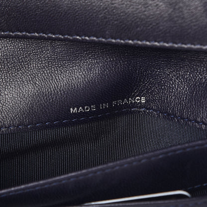 Chanel Lambskin Quilted Large Flap Wallet Navy 8 of 10