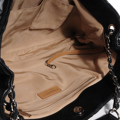 Chanel Caviar Expandable Zip Shoulder Bag Black 5 of 8