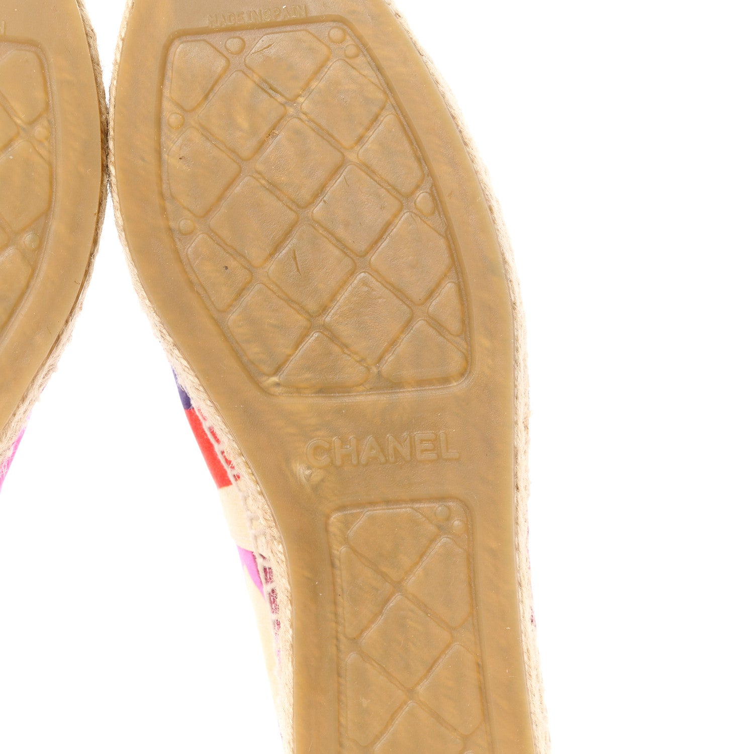Chanel Fabric Patent CC Espadrilles 40 Multicolor Black 6 of 10