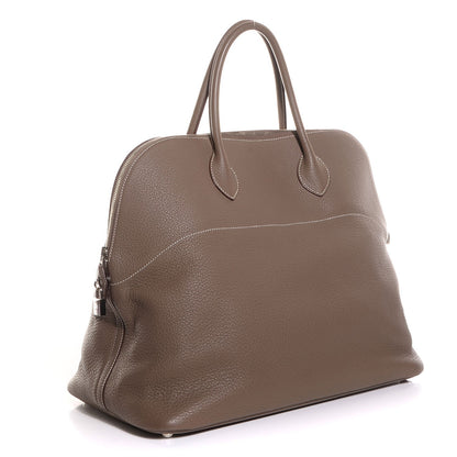 Hermes Taurillon Clemence Sac De Voyage Bolide 47 Etoupe 2 of 17