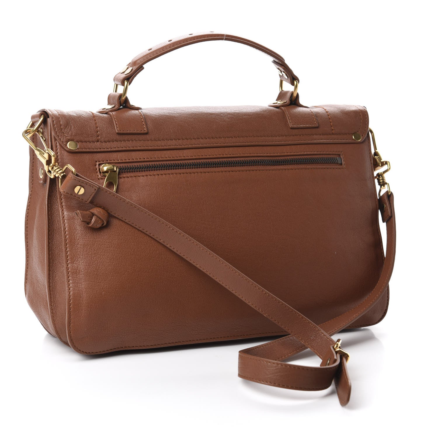 Proenza Schouler Lambskin Medium PS1 Satchel Saddle 3 of 11