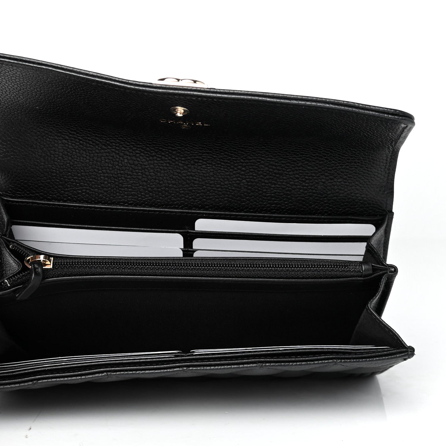 Chanel Caviar Quilted Large Boy Gusset Flap Wallet Black 4 of 4