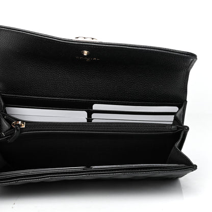 Chanel Caviar Quilted Large Boy Gusset Flap Wallet Black 4 of 4