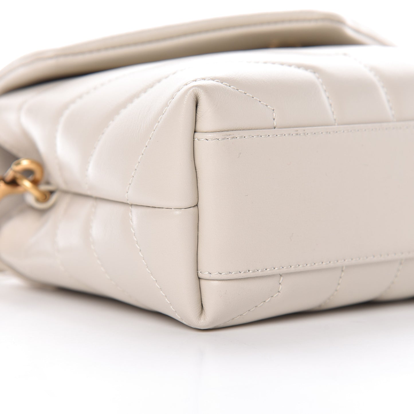 Calfskin Y Quilted Monogram Toy Loulou Crossbody Bag Crema Soft