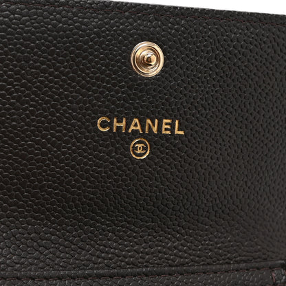 Chanel Caviar Quilted Boy Card Holder On Chain Black 6 of 11