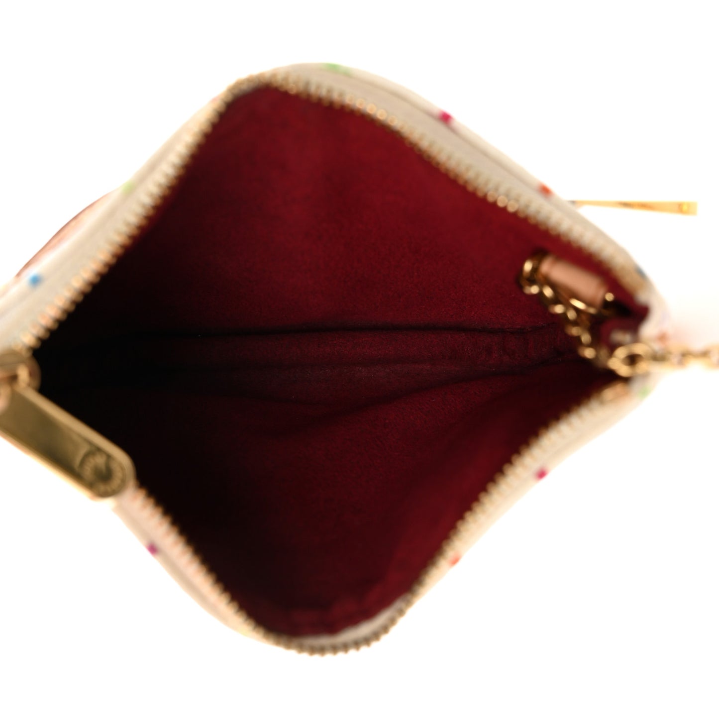 Monogram Multicolor Pochette Plate MM White