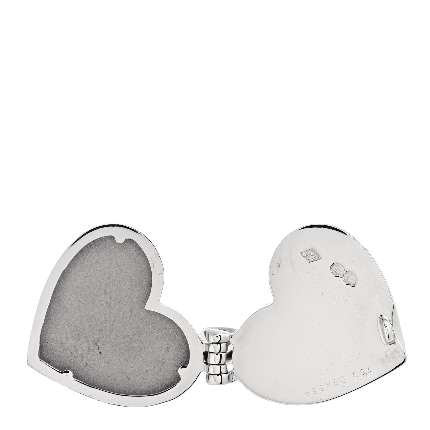 Louis Vuitton 18K White Gold Heart Locket Pendant 3 of 3