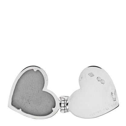 Louis Vuitton 18K White Gold Heart Locket Pendant 3 of 3