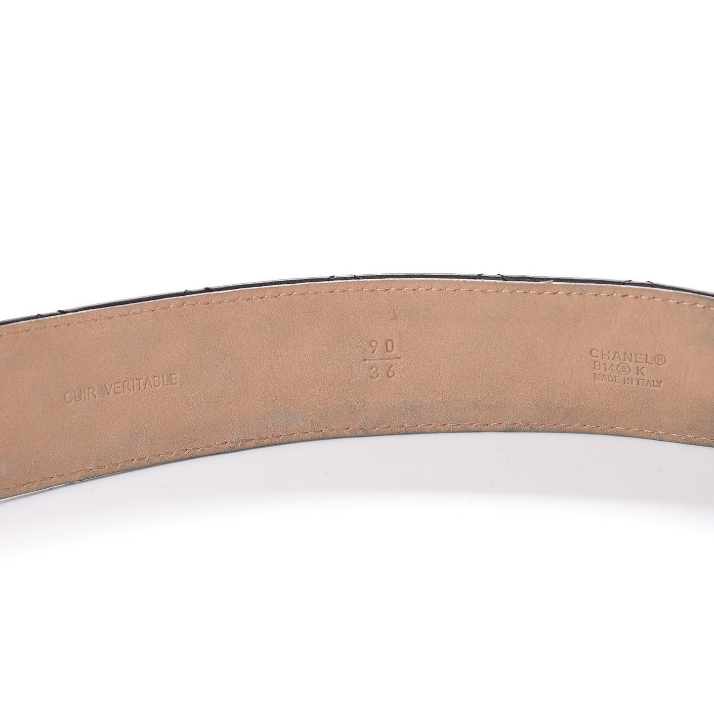 Lambskin Quilted CC Belt 90 36 Black