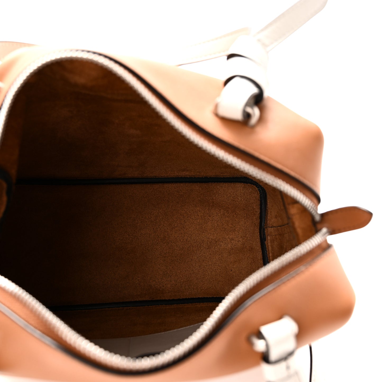 Lambskin Small Soft Cube Satchel  Light Tan