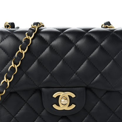 Chanel Lambskin Quilted Mini Square Flap Black 10 of 11