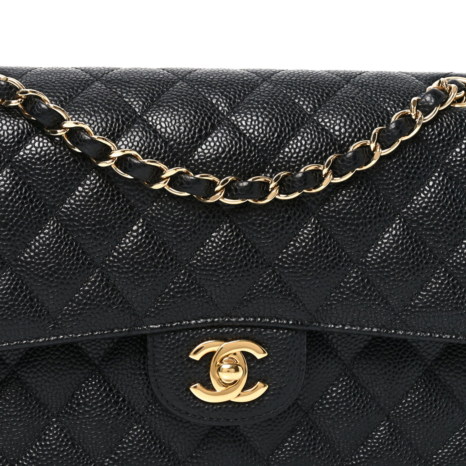 Chanel Caviar Quilted Medium Double Flap Black 8 of 11