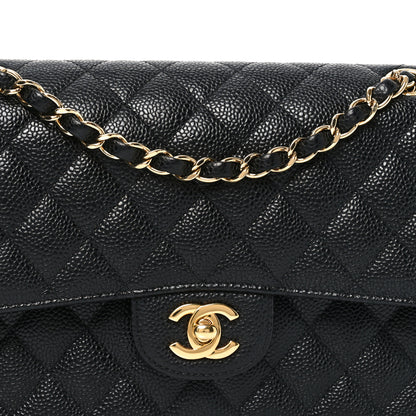 Chanel Caviar Quilted Medium Double Flap Black 8 of 11