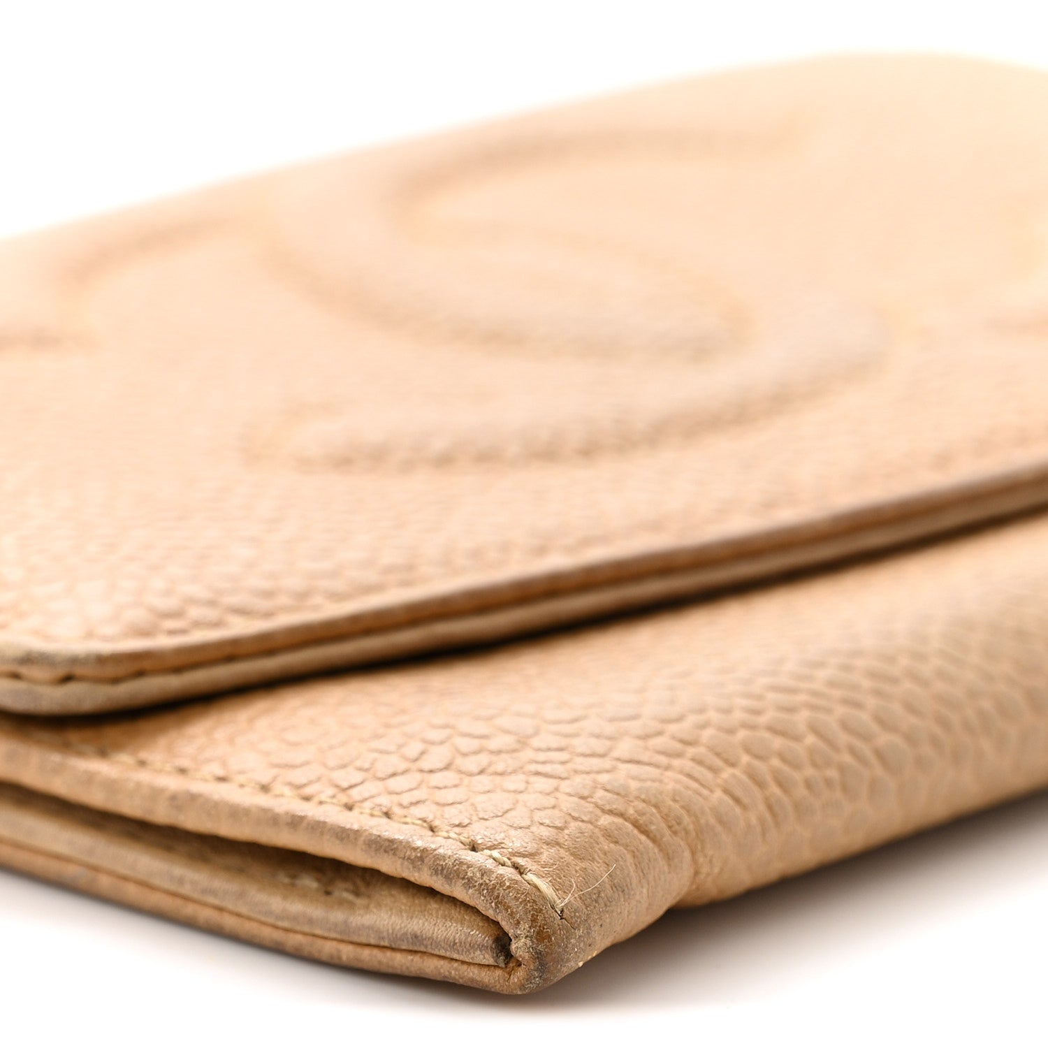 Chanel Caviar Timeless CC Compact Flap Wallet Beige 10 of 12