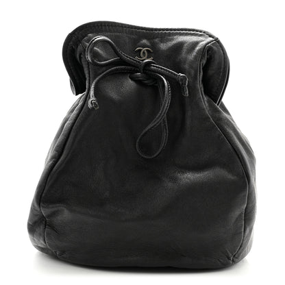 Chanel Lambskin Drawstring Bag Black 1 of 13