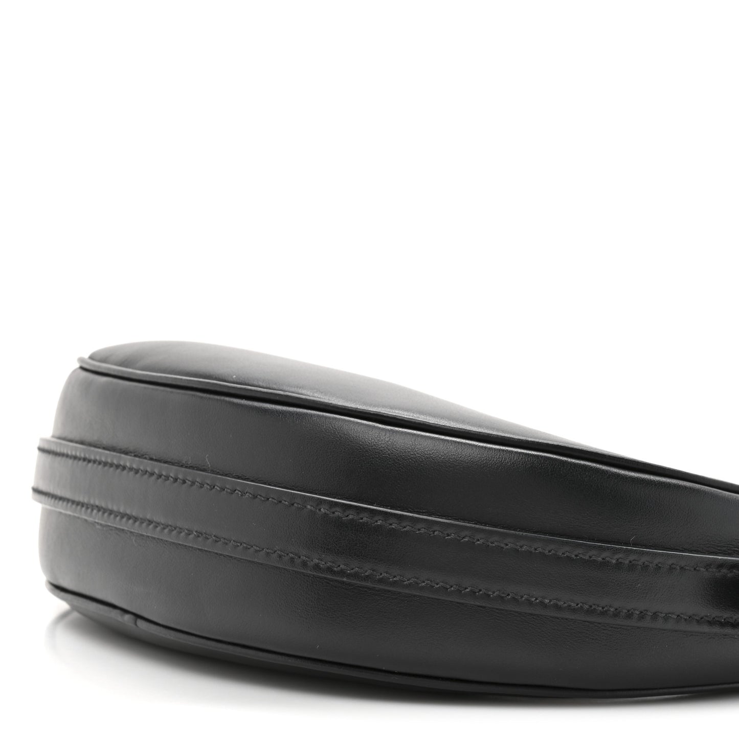 Soft Calfskin Arque Shoulder Bag Black
