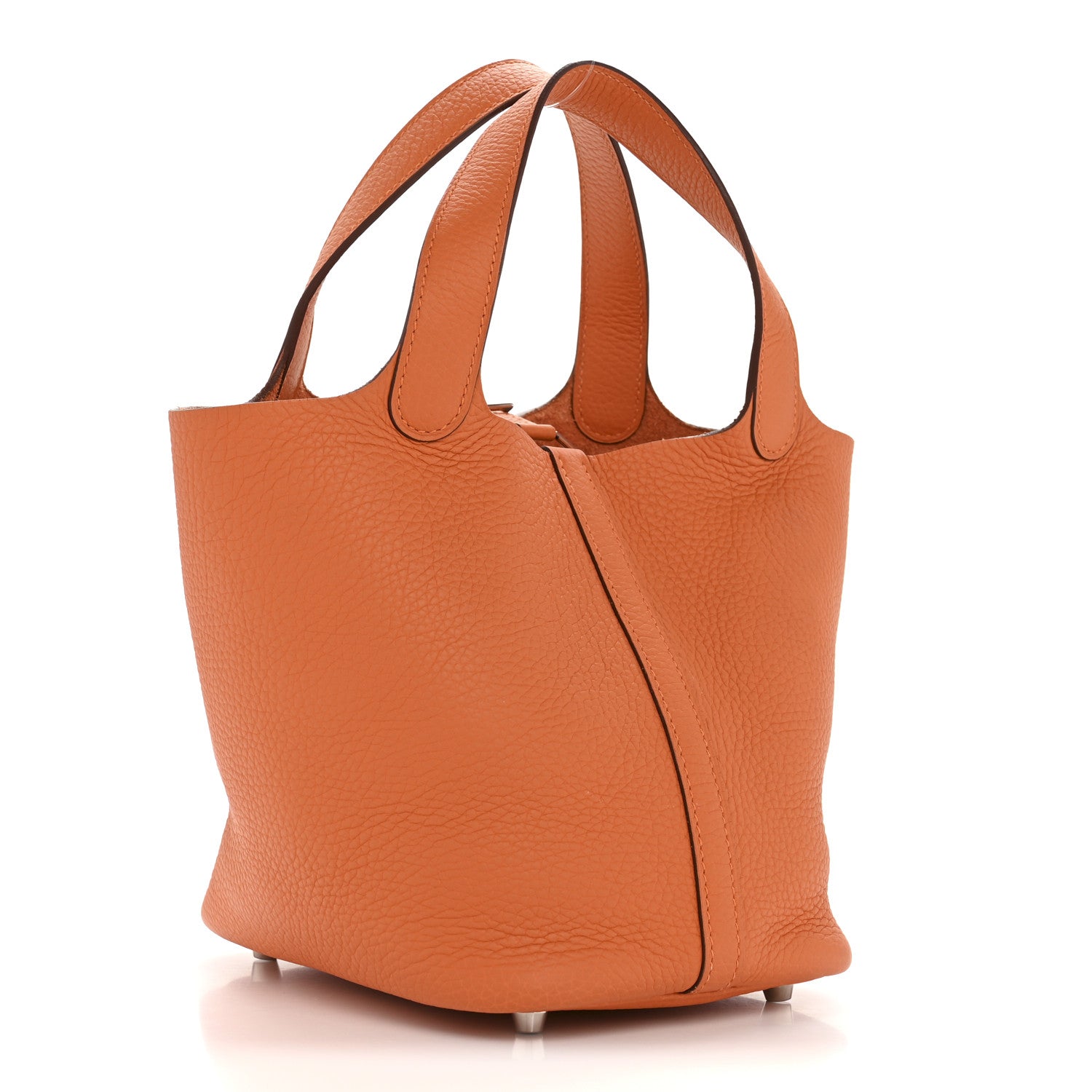 Hermes Taurillon Clemence Picotin Lock 18 PM Orange 3 of 10