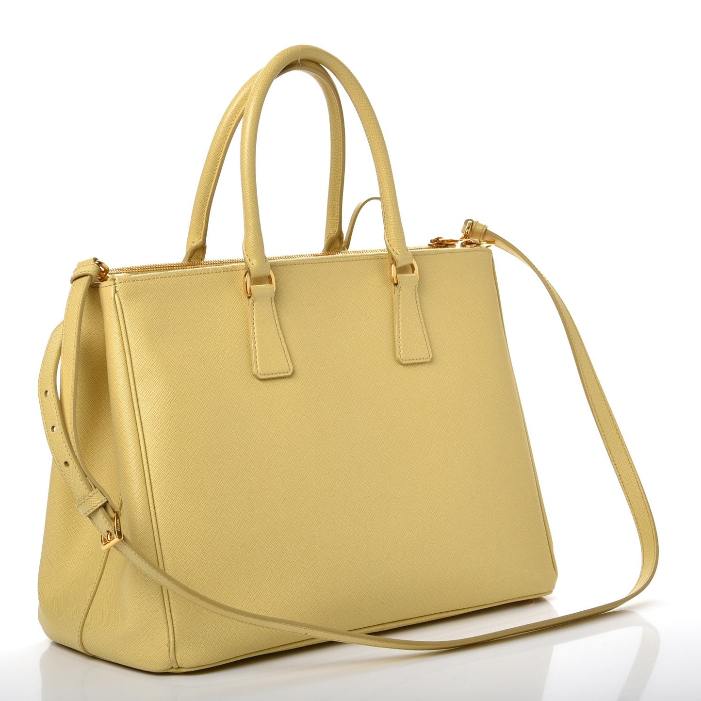 Saffiano Large Galleria Double Zip Tote Polline